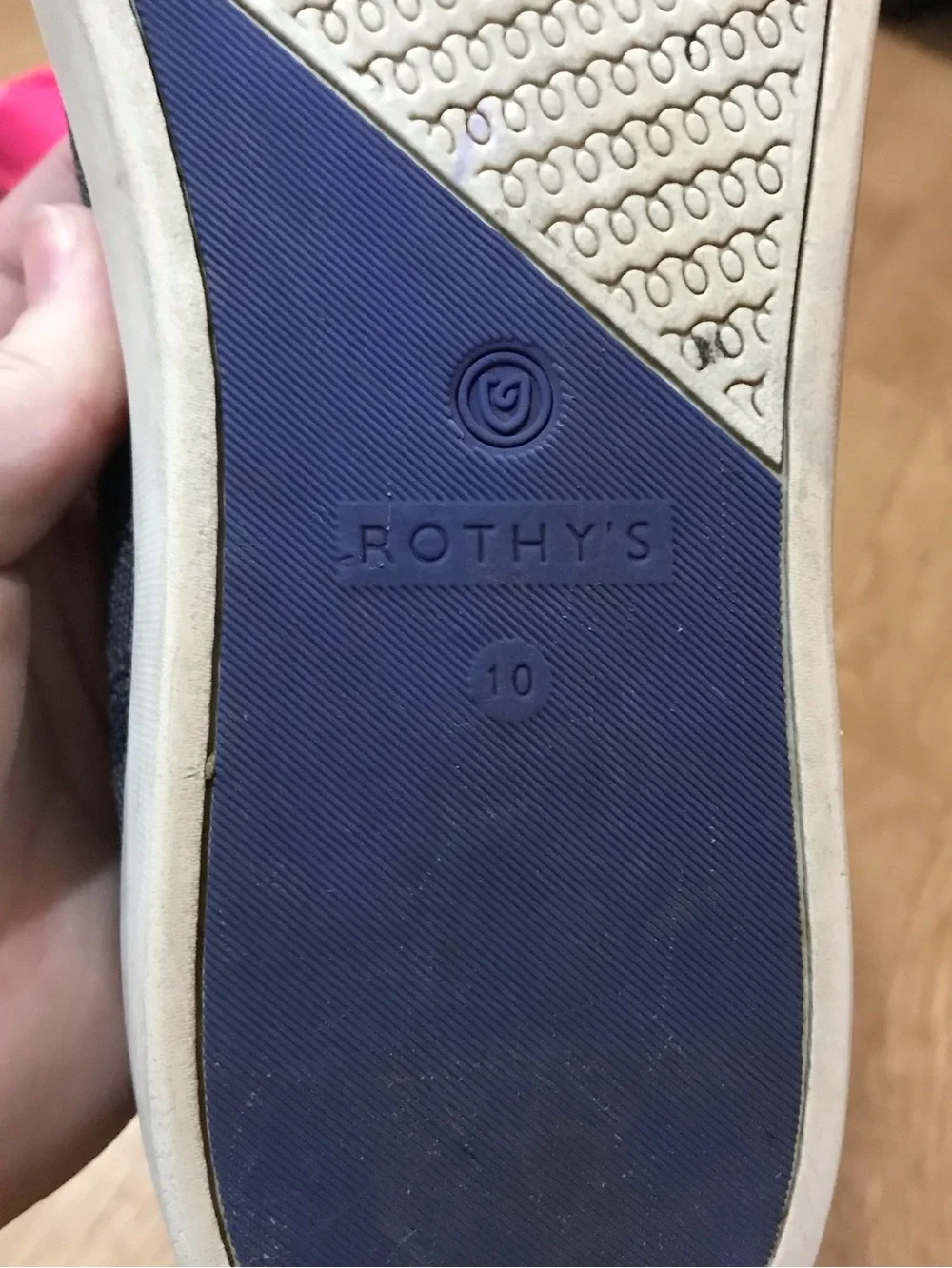 Rothy's The Sneaker Gray Camo Slip On Round Toe Flats Shoes Womens Size 10